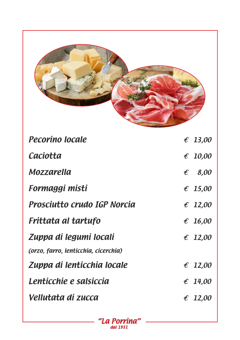 Ristorante La Porrina Photo Menu 5