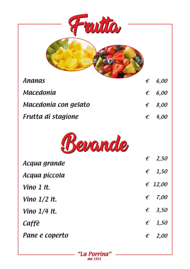 Ristorante La Porrina Photo Menu 7