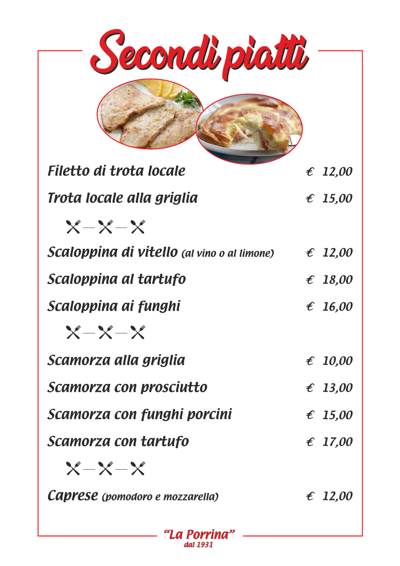 Ristorante La Porrina Photo Menu 8