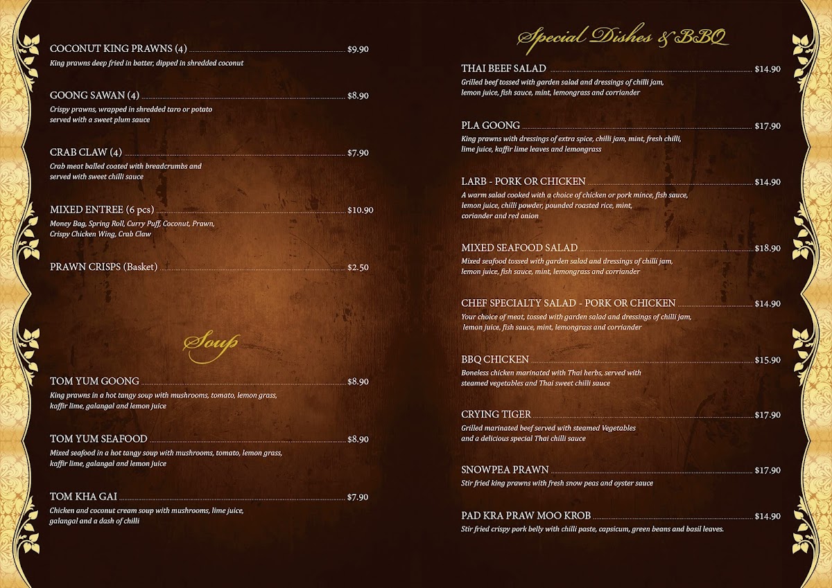 Charming Thai Photo Menu 5