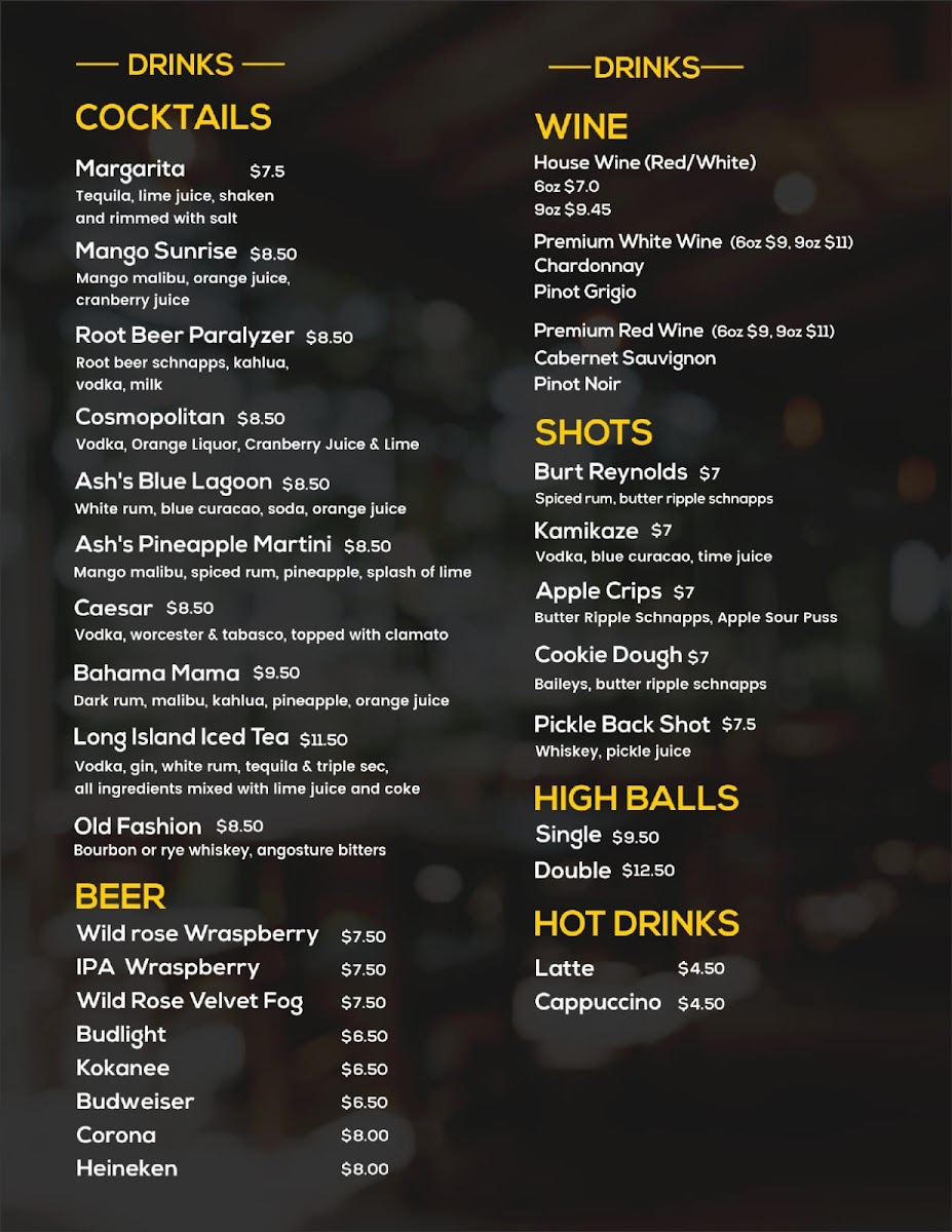 Cayo Bistro & Bar Photo Menu 1