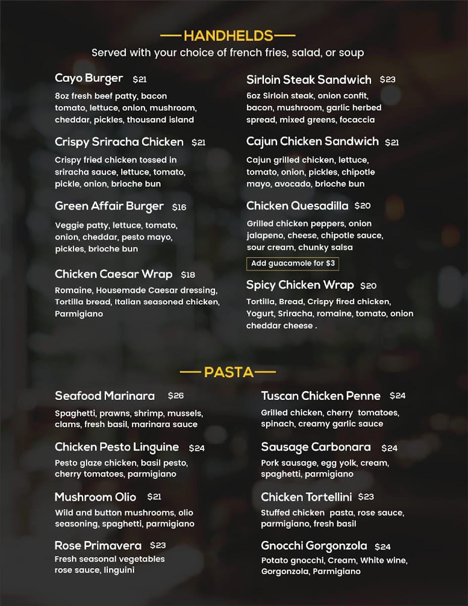 Cayo Bistro & Bar Photo Menu 4