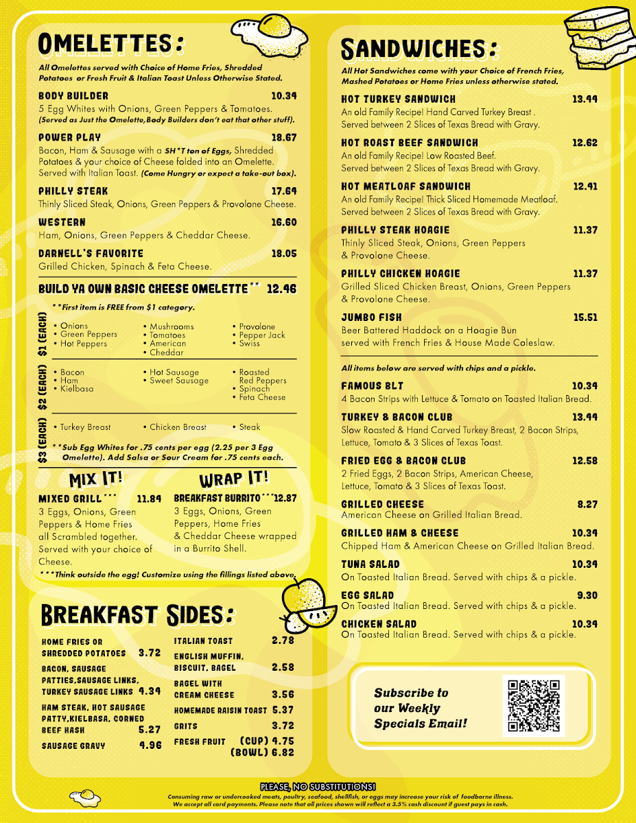 Kelly O's Diner Warrendale Photo Menu 2