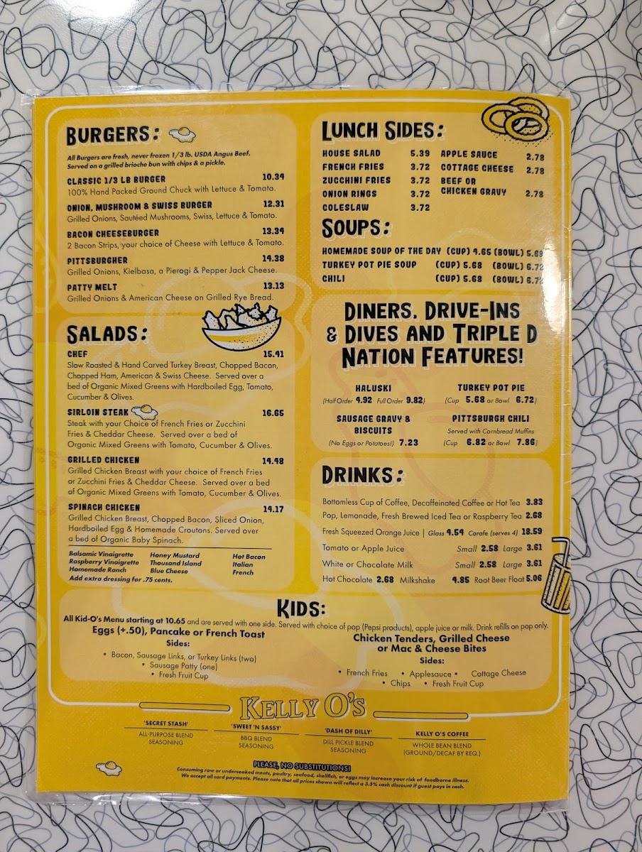 Kelly O's Diner Warrendale Photo Menu 5