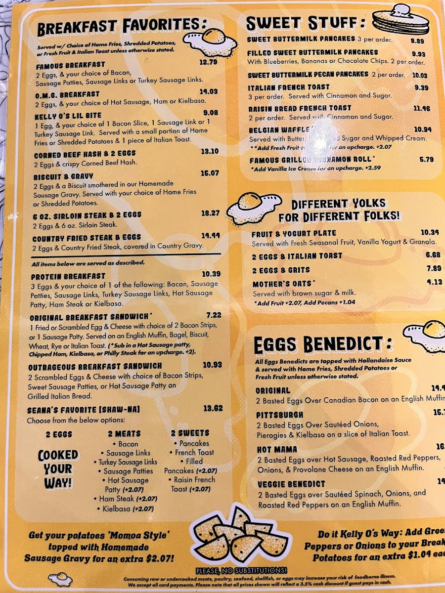 Kelly O's Diner Warrendale Photo Menu 6