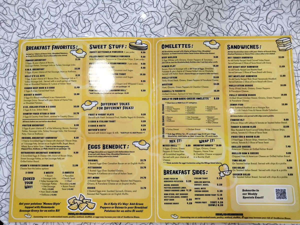 Kelly O's Diner Warrendale Photo Menu 7
