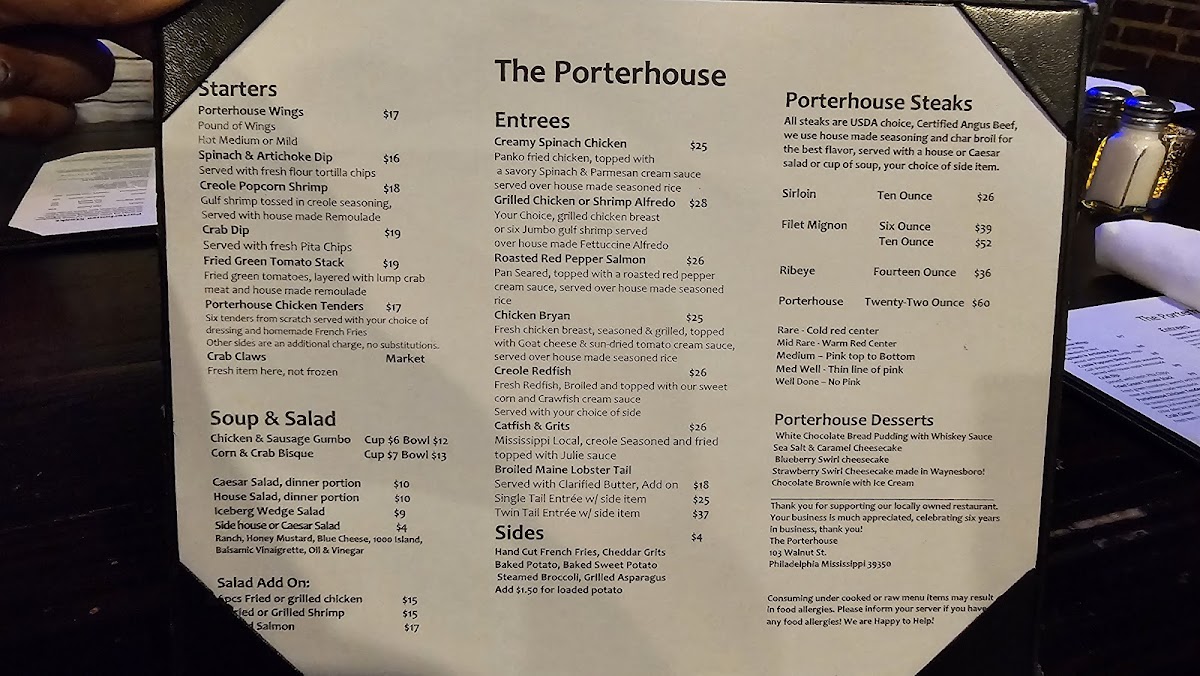 The Porterhouse Photo Menu 3