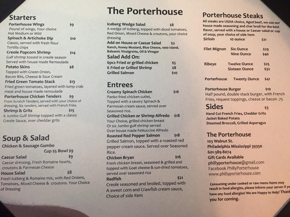 The Porterhouse Photo Menu 6