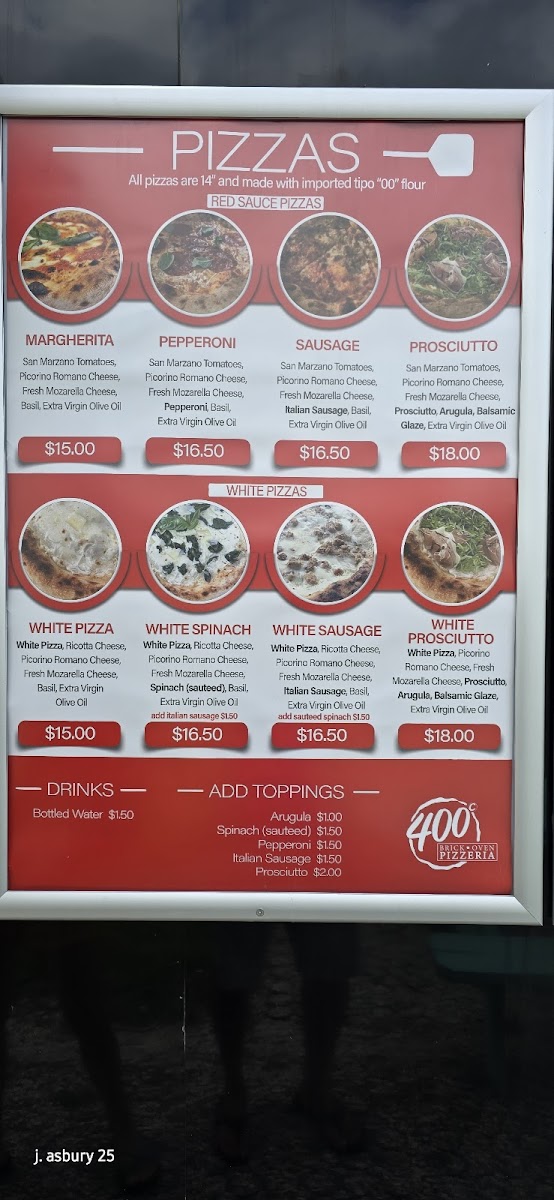 400c Pizzeria Photo Menu 2