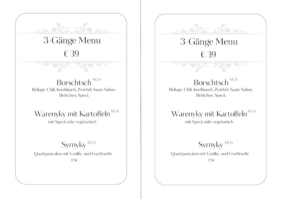 Schu Schu Restaurant Photo Menu 3