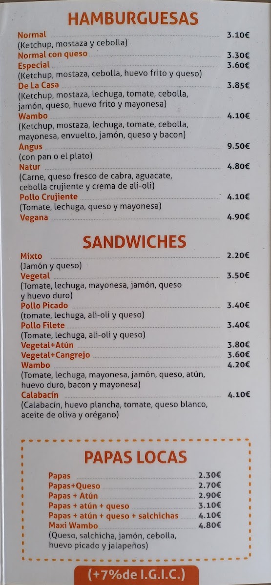 Hamburguesería Wambo Photo Menu 7