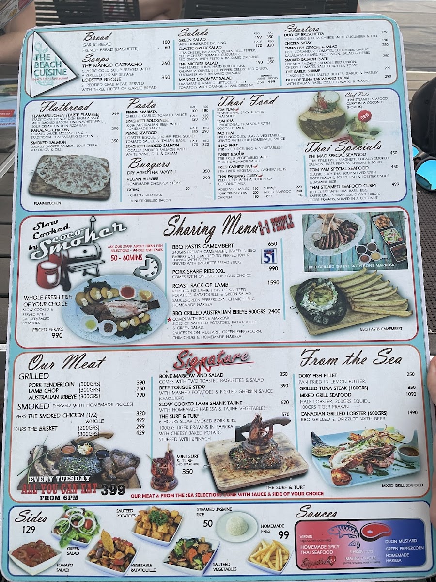 The Beach Cuisine Photo Menu 2