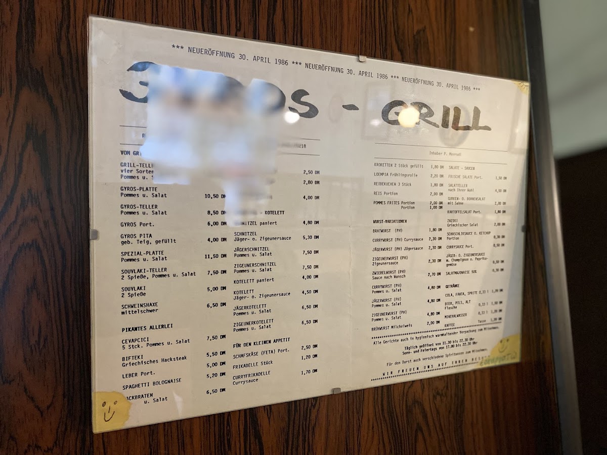 Gyros-Grill - Recklinghausen Photo Menu 1