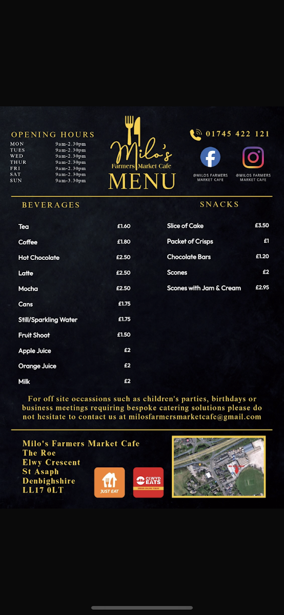 Milo’s Farmers Market Cafe Photo Menu 1