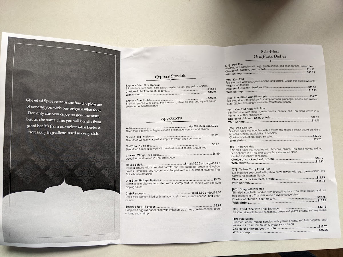 Thai Spice Express Photo Menu 5