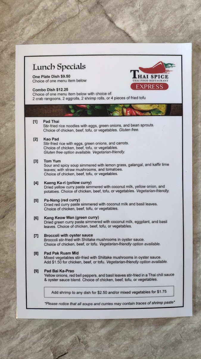 Thai Spice Express Photo Menu 7