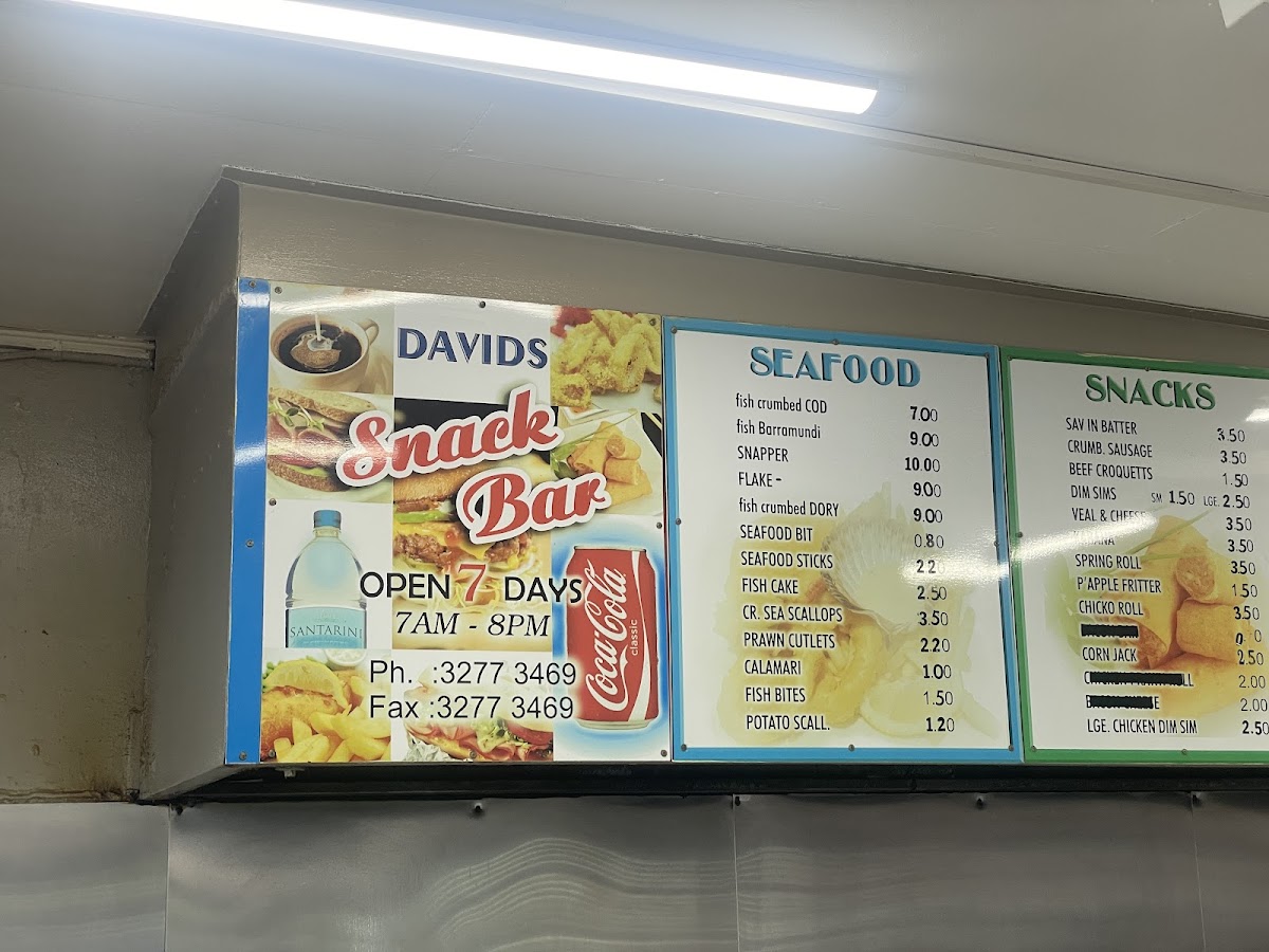 David's Snack Bar Photo Menu 10
