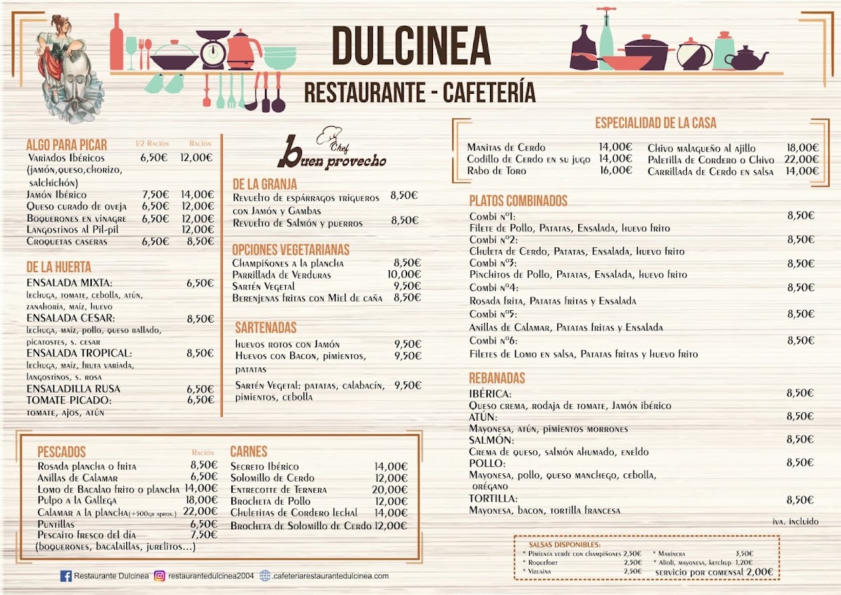 Cafetería Restaurante Dulcinea Photo Menu 1