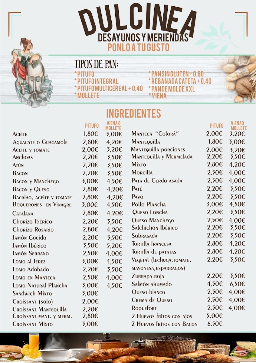 Cafetería Restaurante Dulcinea Photo Menu 3