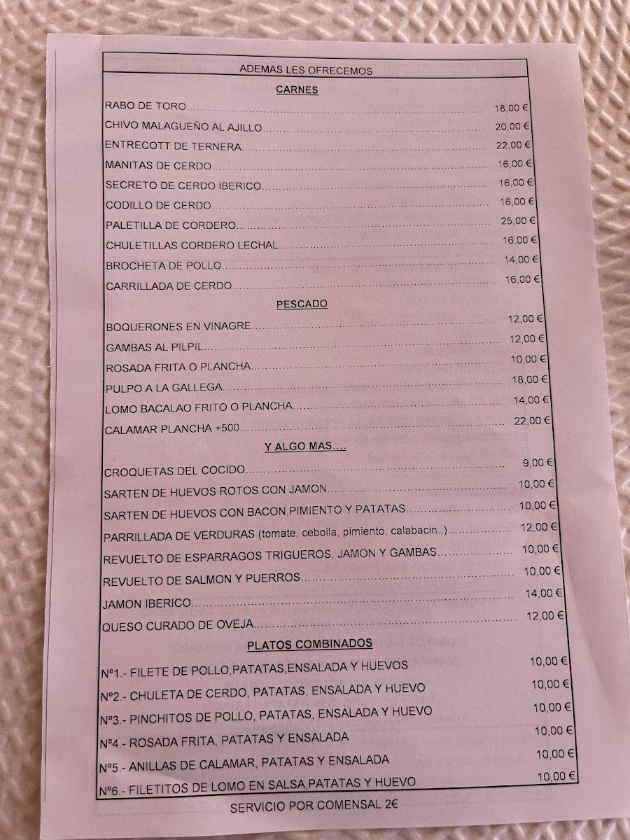 Cafetería Restaurante Dulcinea Photo Menu 5