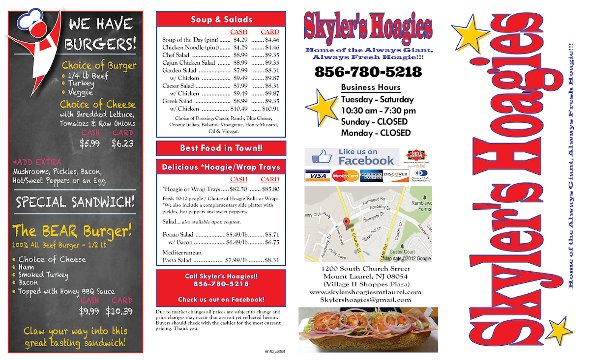 Skyler's Hoagies Photo Menu 2