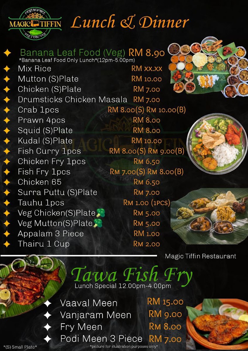 Magic Tiffin Restaurant Photo Menu 1