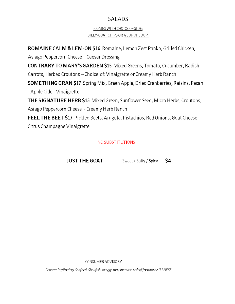The Tea Spot Photo Menu 2