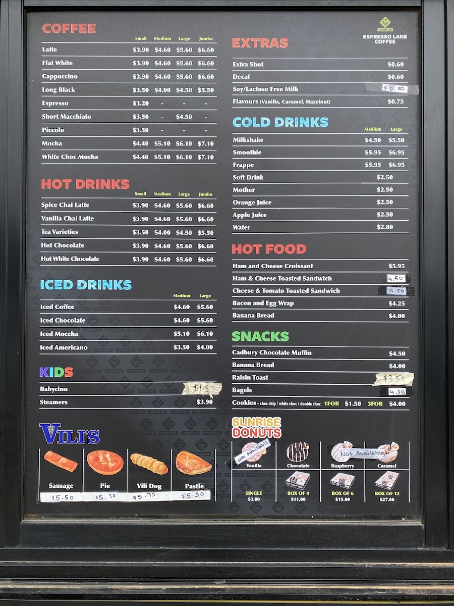 The Daily Shot Drive Thru Photo Menu 2