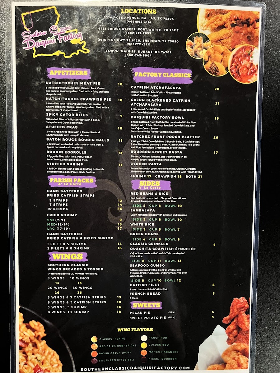 Southern Classic Daiquiri Factory Photo Menu 5