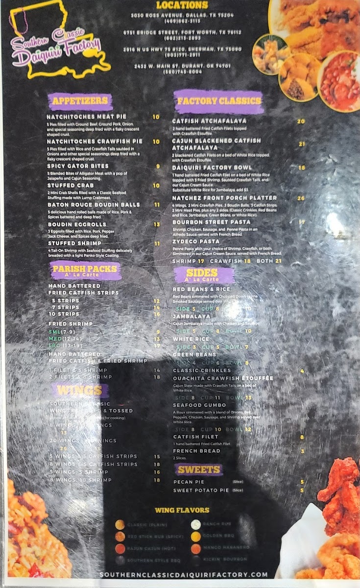 Southern Classic Daiquiri Factory Photo Menu 9