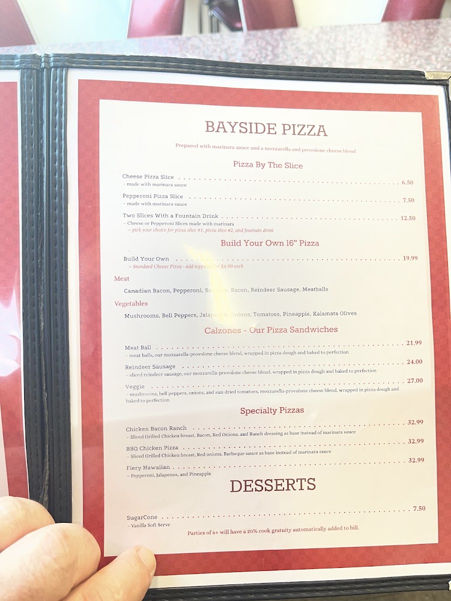Bailey's of Bristol Bay Photo Menu 1