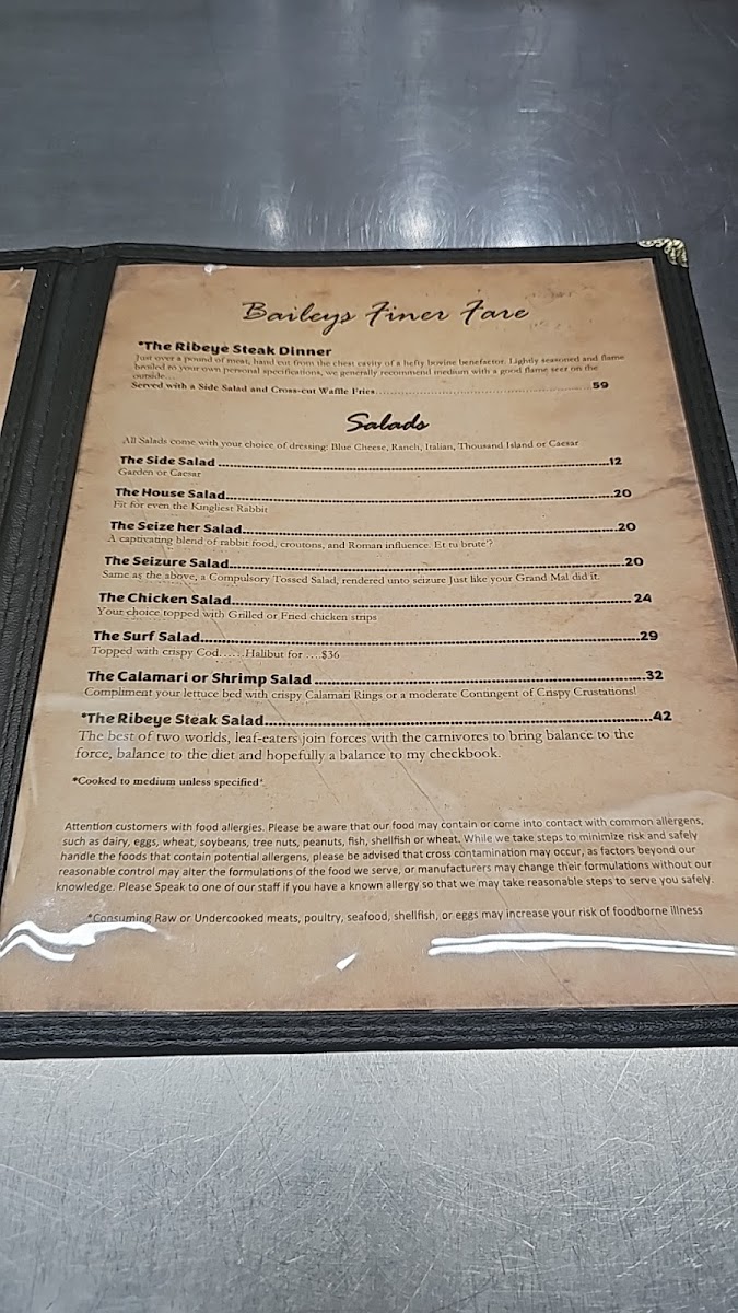 Bailey's of Bristol Bay Photo Menu 4