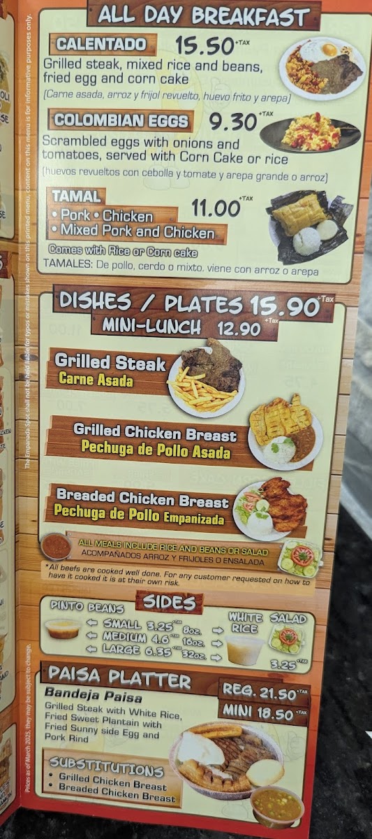 The Empanada Spot Photo Menu 10