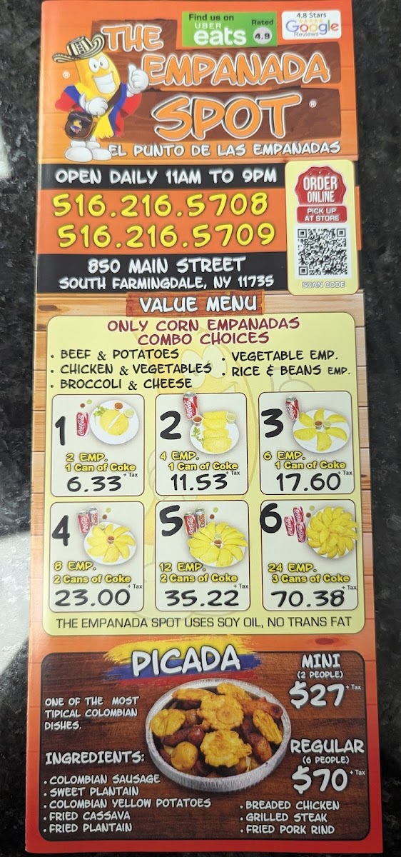 The Empanada Spot Photo Menu 8