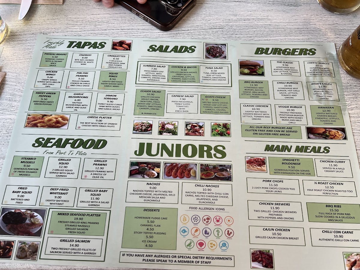 Junior tapas Bar Photo Menu 1