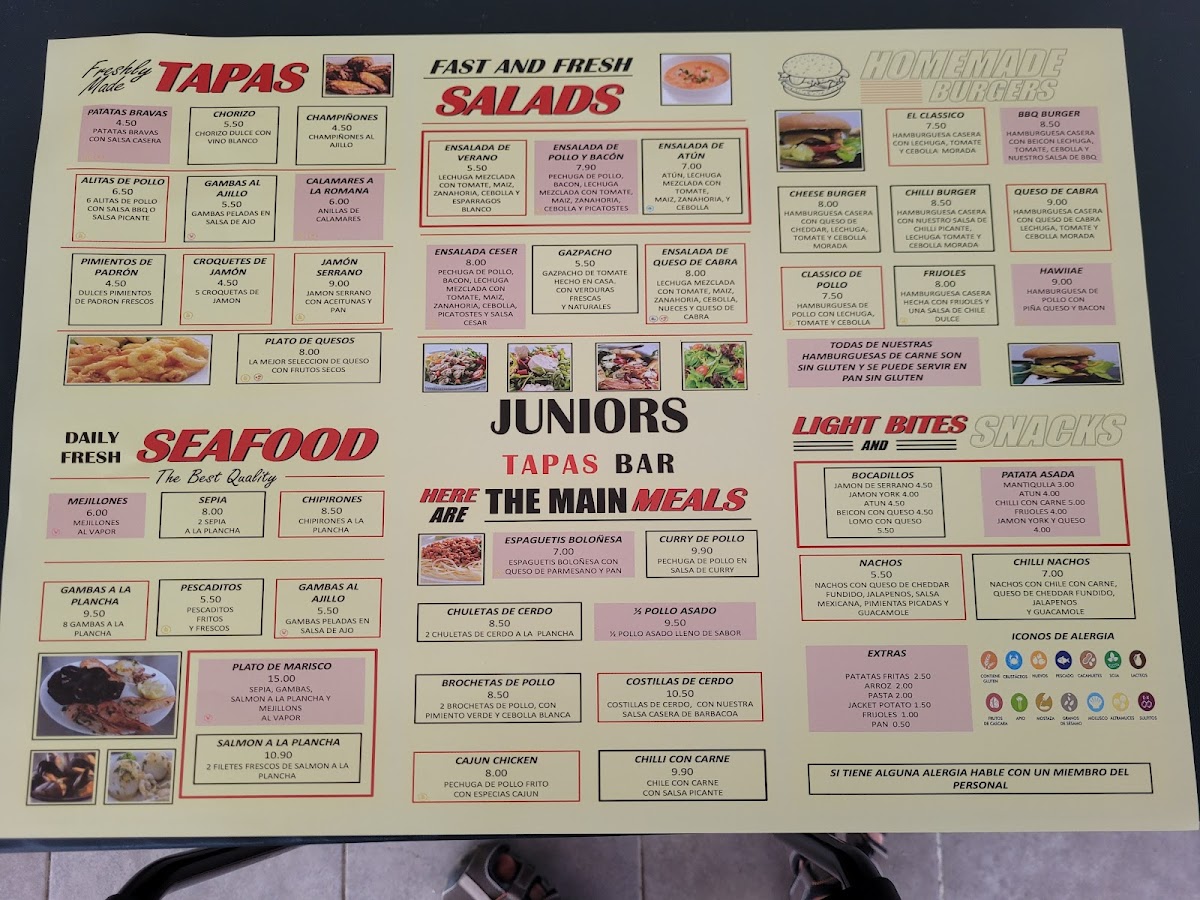 Junior tapas Bar Photo Menu 10