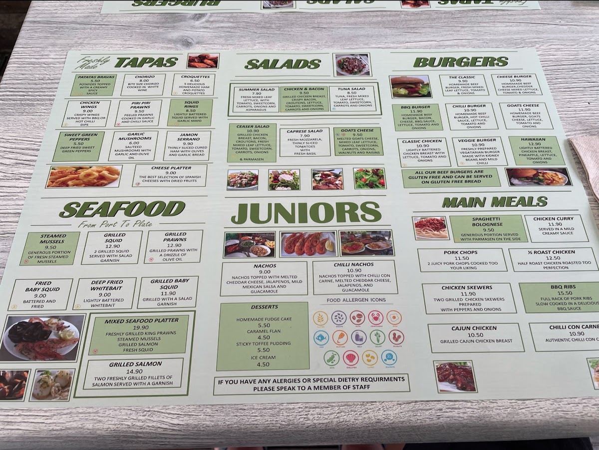Junior tapas Bar Photo Menu 4