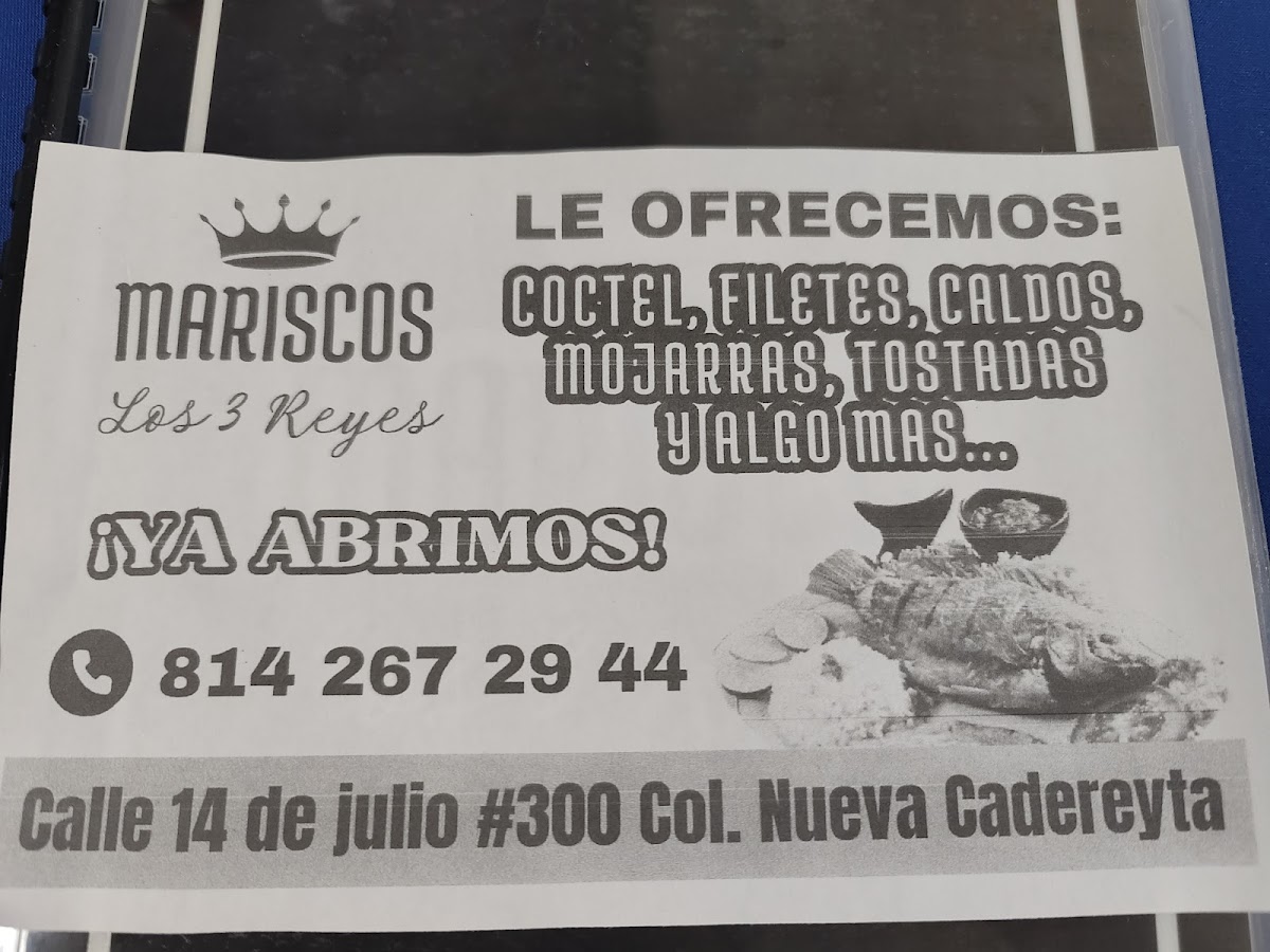 Restaurante de Mariscos ' LOS 3 REYES ' Photo Menu 3