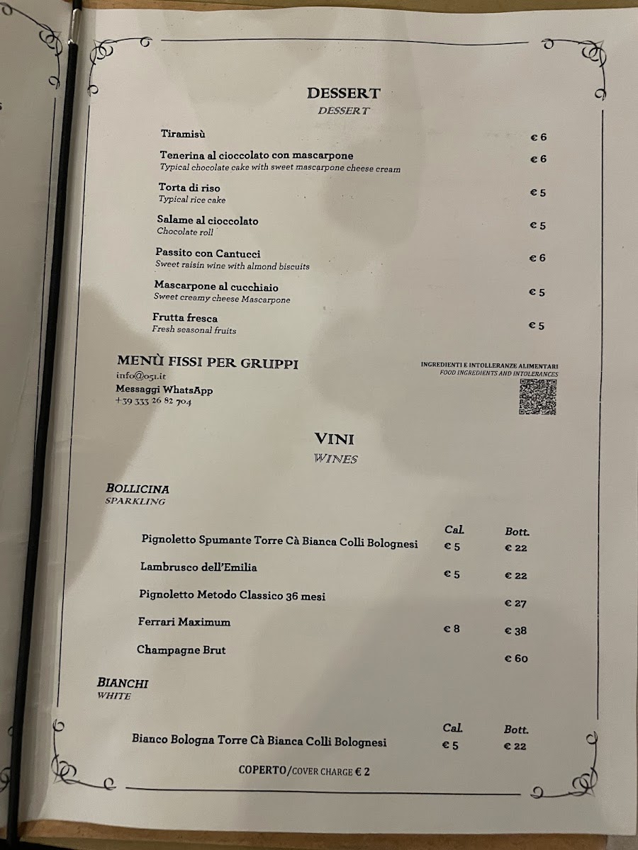 051 Osteria Zerocinquantello Photo Menu 3