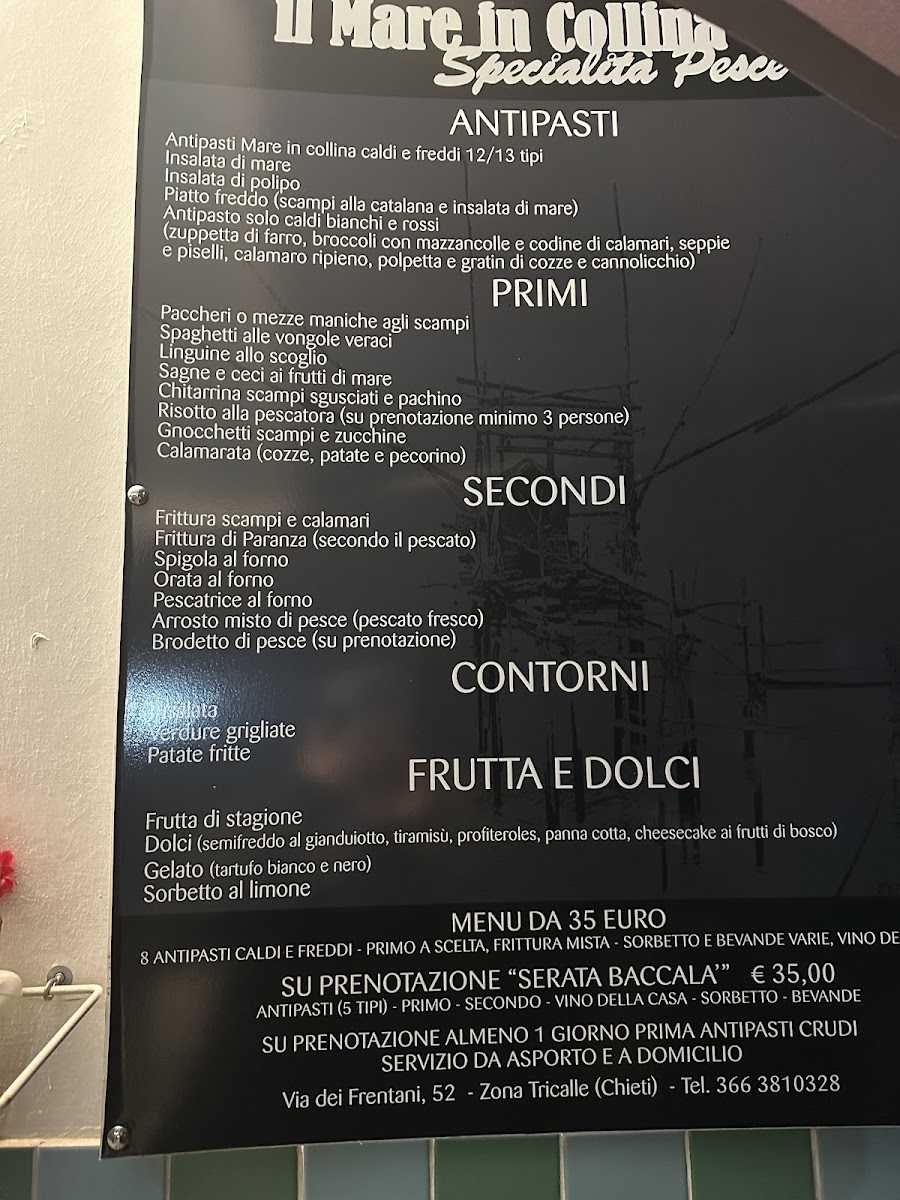 Il mare in collina Photo Menu 1