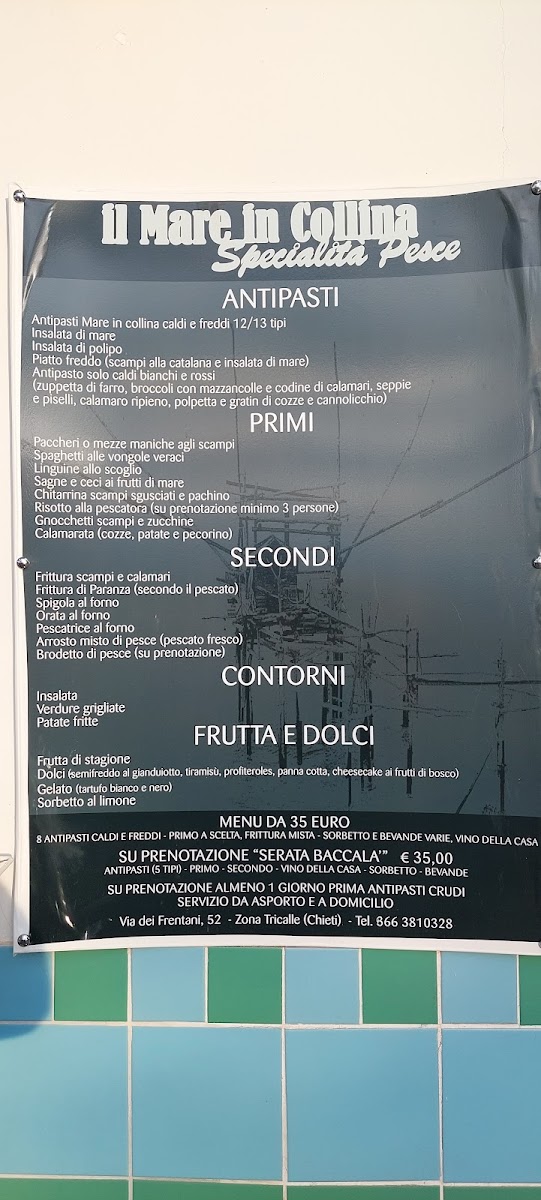 Il mare in collina Photo Menu 2