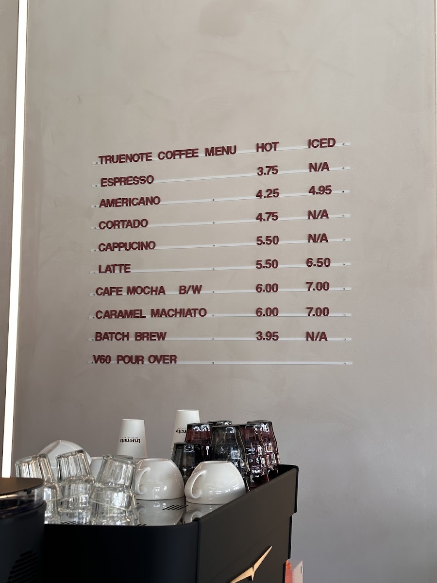Truenote Specialty Cafe Photo Menu 7