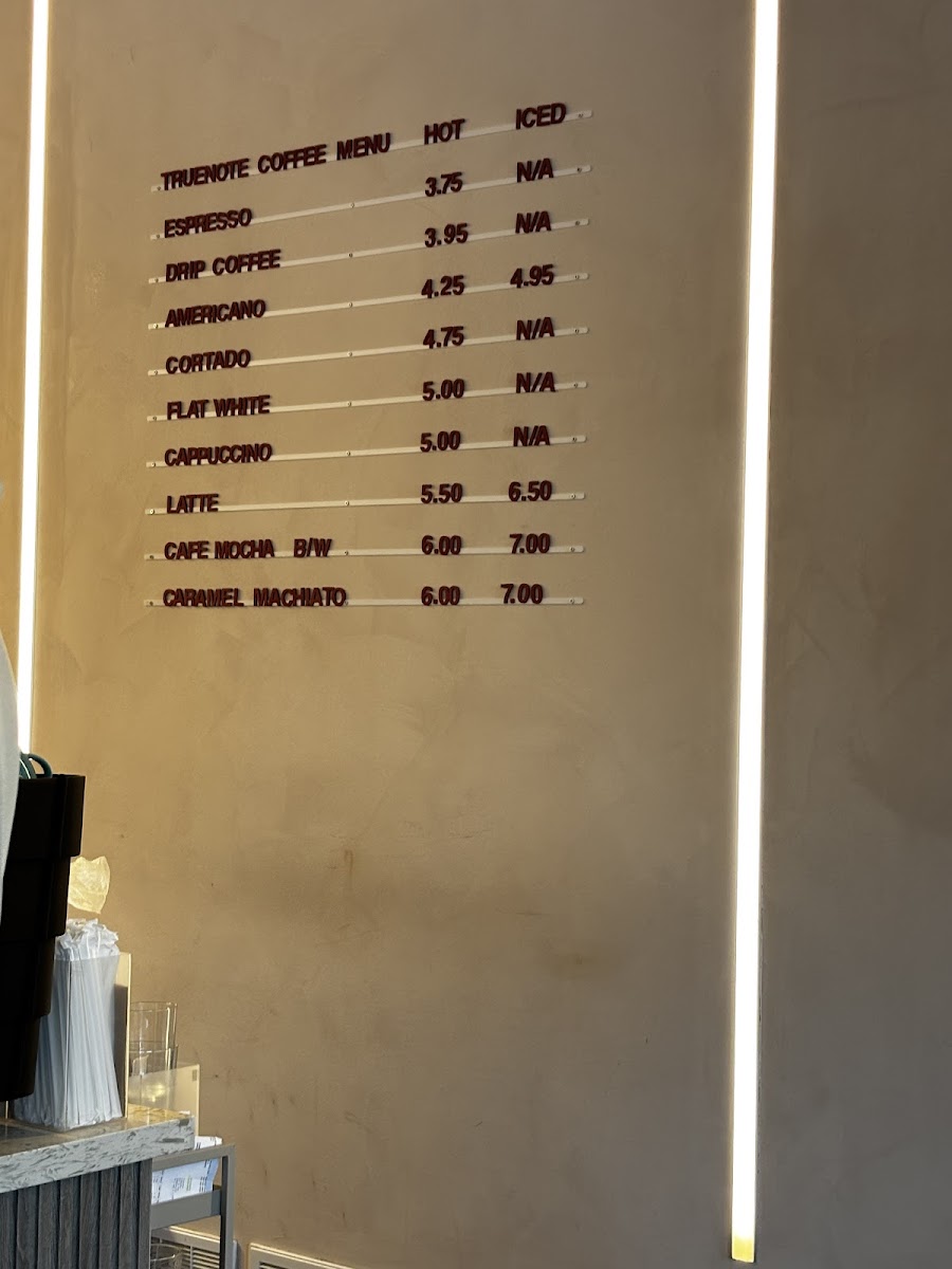 Truenote Specialty Cafe Photo Menu 9