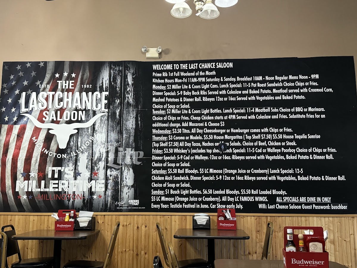 Last Chance Saloon Photo Menu 6