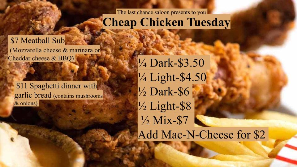 Last Chance Saloon Photo Menu 8