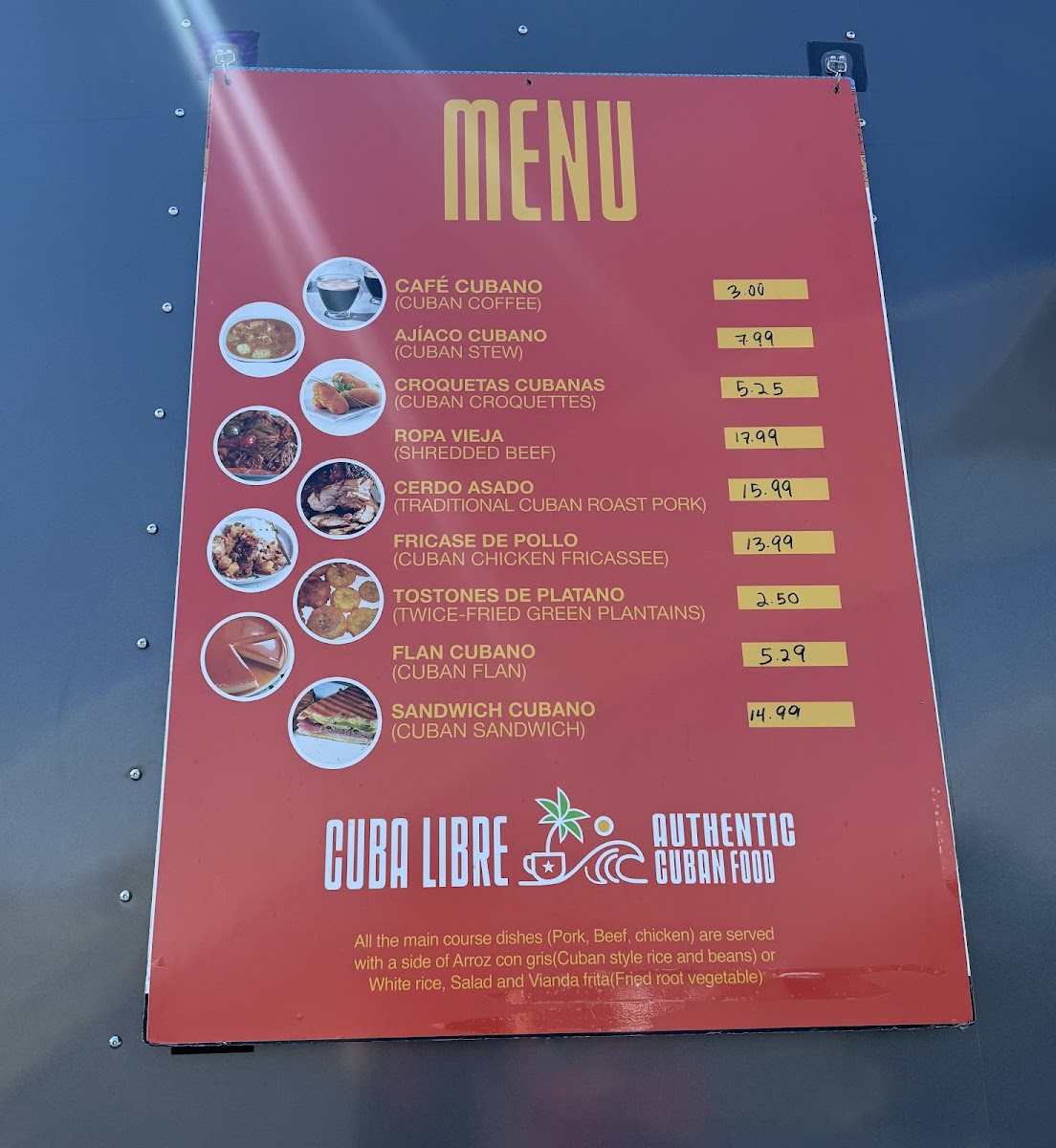 Cuba Libre Authentic Cuban food Photo Menu 1