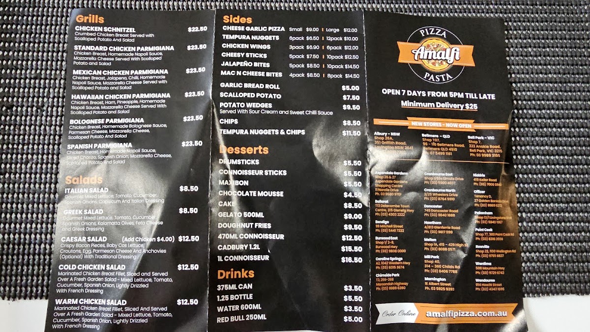 Amalfi Pizza & Pasta - Bellmere Photo Menu 3