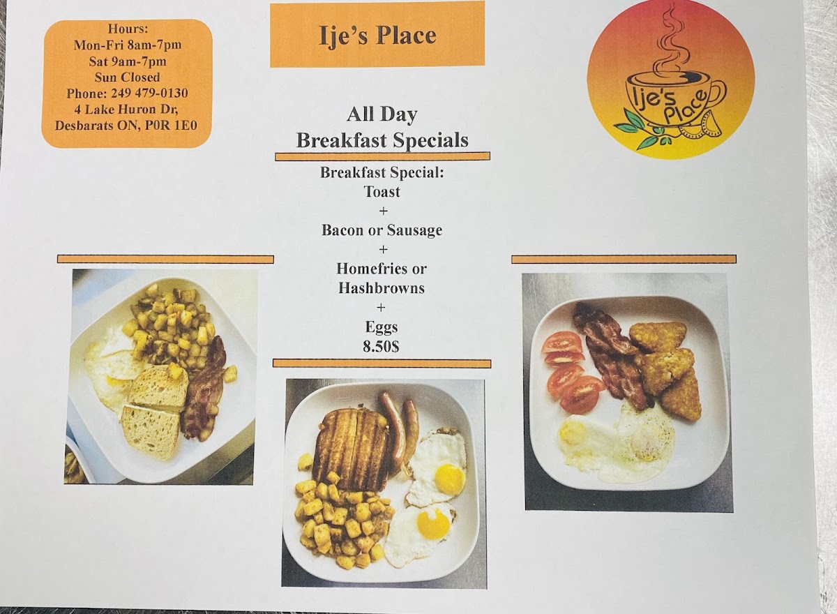 Ije's Place: Cafe & Bakery Photo Menu 3