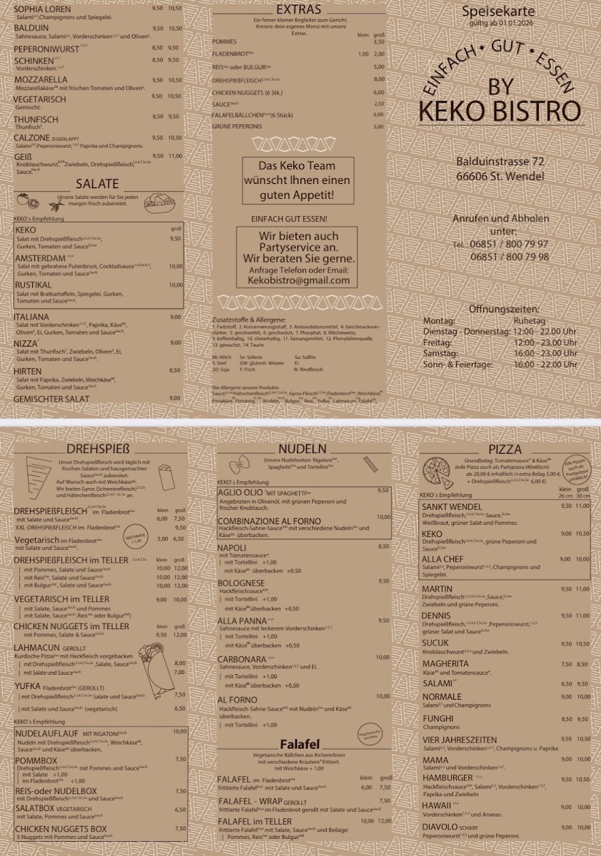 Keko Bistro Kebabhaus Photo Menu 1