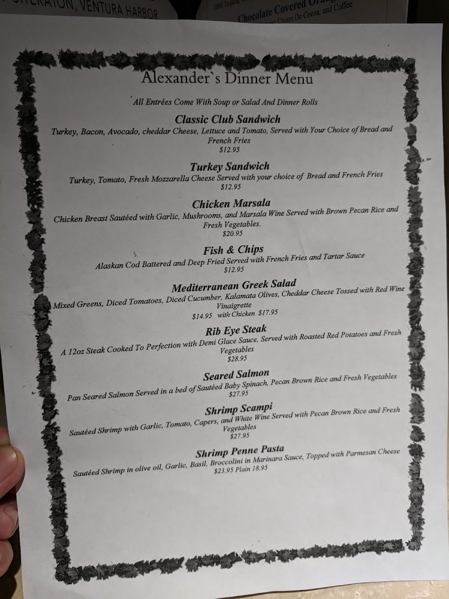 Alexander's Restaurant & Lounge Photo Menu 7